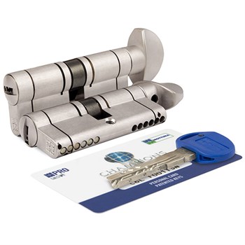 Цилиндровый механизм Mottura (Моттура) с вертушкой CP4F363601R (72 мм/31+10+31) МАТ.НИКЕЛЬ - фото 130468