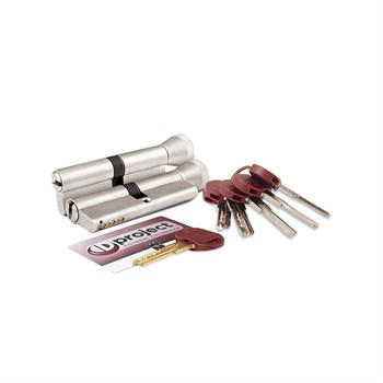 Цилиндровый механизм Mottura (Моттура) с вертушкой DPC1F3646 S3 (82 мм/31+10+41) САТИН.НИКЕЛЬ, 5+1 кл. - фото 130533
