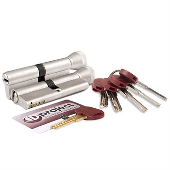Цилиндровый механизм Mottura (Моттура) с вертушкой DPC1F3636 S3 (72 мм/31+10+31) САТИН.НИКЕЛЬ, 5+1 кл. - фото 130539