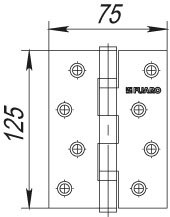 Петля Fuaro (Фуаро) универсальная IN5200U AB (2BB 125x75x2,5) бронза - фото 132526