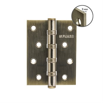Петля Fuaro (Фуаро) универсальная HEAVY IN4400U AB (бронза) 100х75х3 мм - фото 132553