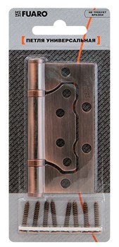 Петля Fuaro (Фуаро) универсальная без врезки IN4500W-BL CP (500-2BB/BL 100x2,5) хром БЛИСТЕР - фото 132797