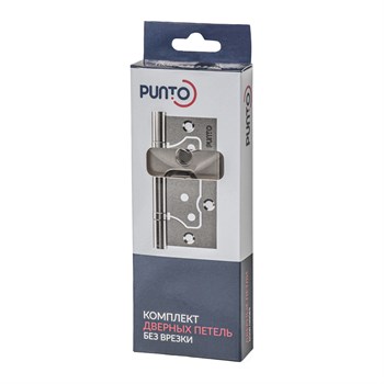 Петля Punto (Пунто) универсальная без врезки IN4200W GM оружейная сталь (коробка) - фото 132870