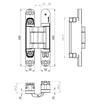 Петля Armadillo (Армадилло) скрытой установки U3D2800.TG SC мат. хром - фото 133270