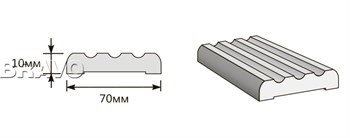 Наличник Тип-3 2100*70*10 - фото 53022