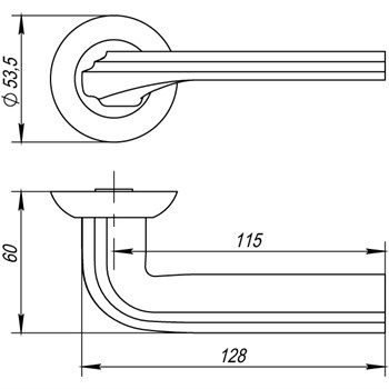 Ручка Punto (Пунто) раздельная BOLERO TL ABG-6 зеленая бронза - фото 81121