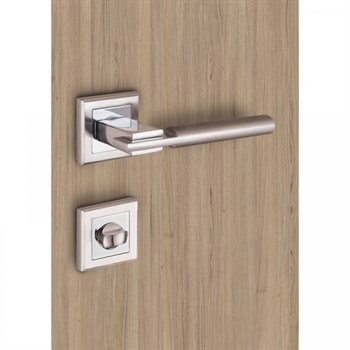 Ручка Punto (Пунто) раздельная K.QL52.CITY (CITY QL) SN/CP-3 матовый никель/хром - фото 81141