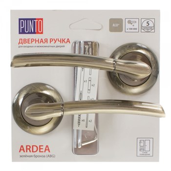 Ручка Punto (Пунто) раздельная ARDEA TL/HD ABG-6 зеленая бронза - фото 81345