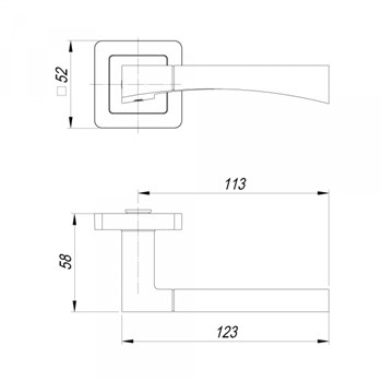 Ручка Punto (Пунто) раздельная DELTA QR/HD ABL-28 темная медь - фото 81492