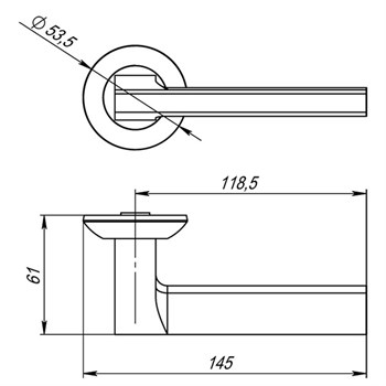 Ручка Punto (Пунто) раздельная R.TL54.BLADE (BLADE TL) WH-19 белый - фото 81520