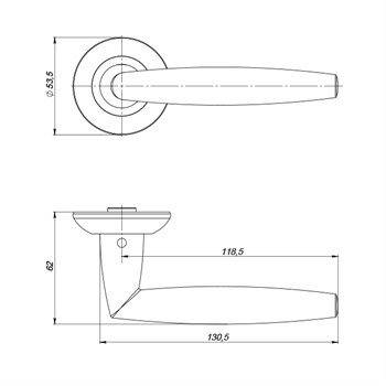 Ручка Punto (Пунто) раздельная R.ZR54.SUPREME (SUPREME ZR) ABG-6 зеленая бронза - фото 81566