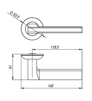 Ручка Punto (Пунто) раздельная BLADE TL/HD GR-23 графит - фото 81611 Ручка Punto (Пунто) раздельная BLADE TL/HD GR-23 графит - фото 81611