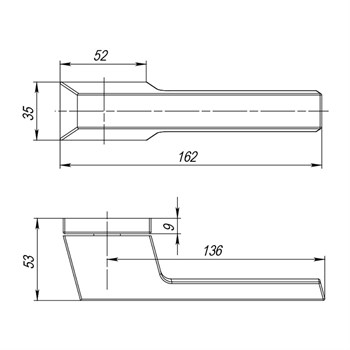 Ручка Punto (Пунто) раздельная K.QSL52.TITAN SN/BL-3 мат.никель/черный - фото 81652