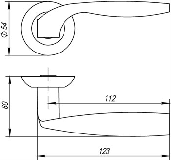 Ручка Fuaro (Фуаро) раздельная R.AR54.BOSTON (BOSTON AR) 140mm SN/CP-3 матовый никель/хром - фото 81940