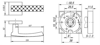 Ручка Fuaro (Фуаро) раздельная CRYSTAL STAR DM/HD CP-8 хром - фото 81965 Ручка Fuaro (Фуаро) раздельная CRYSTAL STAR DM/HD CP-8 хром - фото 81965