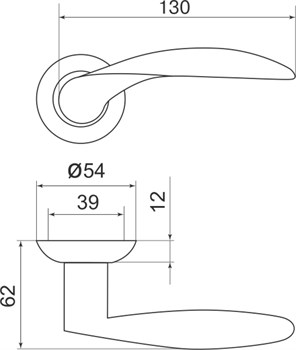 Ручка Armadillo (Армадилло) раздельная Diona LD20-1AB/GP-7 бронза/золото - фото 82200