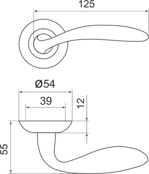 Ручка Armadillo (Армадилло) раздельная R.LD54.Virgo (Virgo LD57) AB/GP-7 бронза/золото - фото 82215