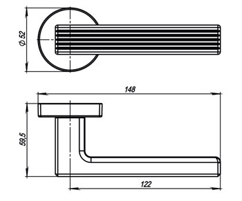 Ручка Armadillo (Армадилло) раздельная R.URB52.LINE (LINE URB6) CP-8 хром - фото 82399