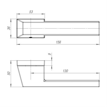 Ручка Armadillo (Армадилло) раздельная K.UCS36.IRON (IRON UCS) SN-3 матовый никель - фото 82613