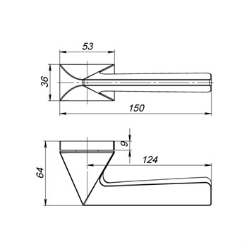 Ручка Armadillo (Армадилло) раздельная K.UCS36.IRON (IRON UCS) MWSC-33 итальянский тисненый - фото 82616