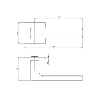 Ручка Armadillo (Армадилло) раздельная K.USS52.SKY (SKY USS) FSG-39 флорентийское золото - фото 82655