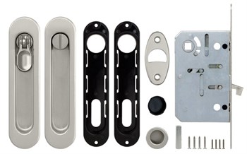 Набор Armadillo (Армадилло) для раздвижных дверей SH.LD152.KIT011-BK (SH011-BK) SN-3 матовый никель - фото 82780