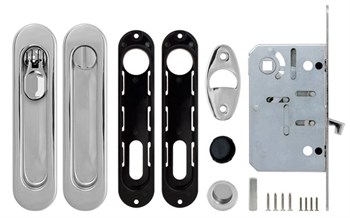 Набор Armadillo (Армадилло) для раздвижных дверей SH.LD152.KIT011-BK (SH011-BK) СP-8 хром - фото 82784