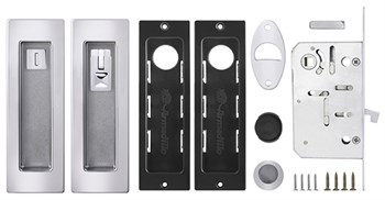 Защелка Armadillo (Армадилло) с ручками для раздвижных дверей SH.URB153.KIT011-BK (SH011 URB) СP-8 хром - фото 82853