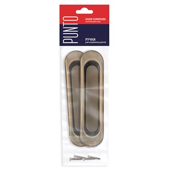 Ручка Punto (Пунто) для раздвижных дверей SH.SL152.010 (Soft LINE SL-010) АВ бронза - фото 82902