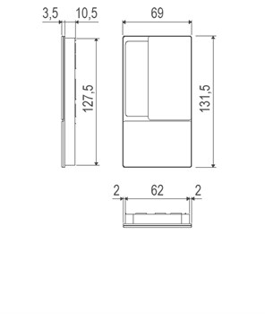B30002.02.32 AGB (АГБ) Ручка WAVE под WC (мат хром), для раздвижных дверей - фото 82937