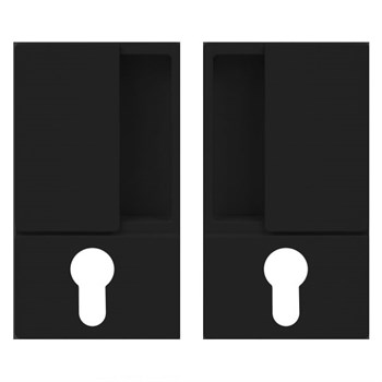 B30003.01.93 AGB (АГБ) Ручка WAVE под цилиндр (черный), для раздвижных дверей - фото 82942