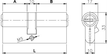 Цилиндровый Kale kilit (Кале килит) механизм 164 BN/100 (45+10+45) mm латунь 5 кл. - фото 82986 Цилиндровый Kale kilit (Кале килит) механизм 164 BN/100 (45+10+45) mm латунь 5 кл. - фото 82986