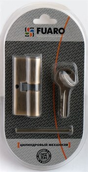 Цилиндровый Fuaro (Фуаро) механизм R600/80 mm-BL (35+10+35) PB латунь 5 кл. БЛИСТЕР - фото 83378