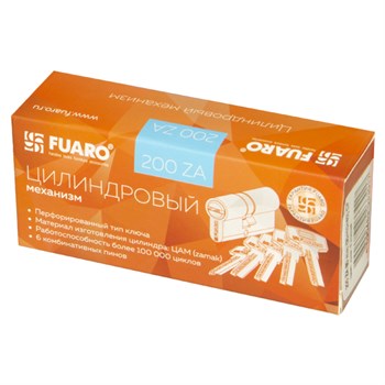Цилиндровый Fuaro (Фуаро) механизм (200 ZA/90) 2000ZAKey90(40+10+40) CP хром 5Key - фото 83974