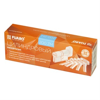 Цилиндровый Fuaro (Фуаро) механизм (200 ZM/80) 2000ZMKnob80(35+10+35) CP хром 5Key с вертушкой - фото 83984