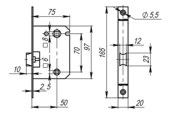 Защелка Armadillo (Армадилло) врезная LH 720-50 SG-1 Мат. золото BOX на 70мм /прям/ - фото 84389 Защелка Armadillo (Армадилло) врезная LH 720-50 SG-1 Мат. золото BOX на 70мм /прям/ - фото 84389