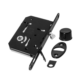 B08981.50.93 AGB (АГБ) Защелка врезная WC для раздвижных дверей (черный) SCIVOLA TRE - фото 84761