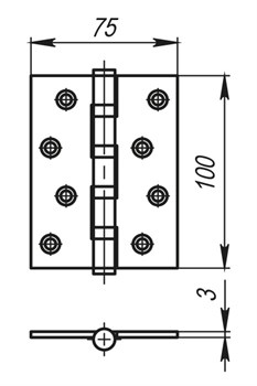 Петля Armadillo (Армадилло) универсальная IN4500UC PN (500-C4) 100x75x3 перл. никель Box - фото 85569 Петля Armadillo (Армадилло) универсальная IN4500UC PN (500-C4) 100x75x3 перл. никель Box - фото 85569