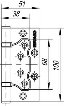 Петля Fuaro (Фуаро) универсальная без врезки IN4500W-BL PB (500-2BB/BL 100x2,5) латунь БЛИСТЕР - фото 85829 Петля Fuaro (Фуаро) универсальная без врезки IN4500W-BL PB (500-2BB/BL 100x2,5) латунь БЛИСТЕР - фото 85829