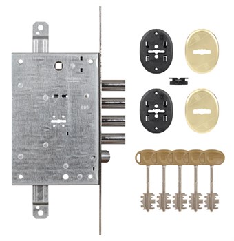 Замок Mottura (Моттура) врезной сувальдный с защёлкой 52.771 (универсальный), без накл. - фото 86189
