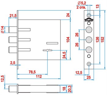 Замок Elbor (Эльбор) врезной сувальдный Кремень 1.04.02, 5 кл. /02209/ - фото 86283