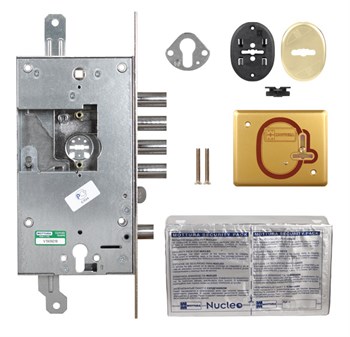 Замок Mottura (Моттура) врезной двухсистемный 54.K787-S (левый), ключ 40 мм, без накл. - фото 86291