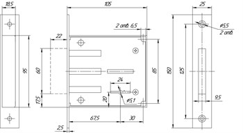 Замок Mettem (Меттэм) врезной сувальдный ЗВ8 801.0.0, 5 кл. - фото 86331