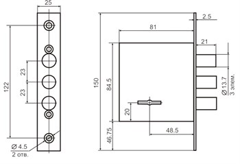 Замок Border (Бордер) врезной сувальдный ЗВ8-8Д/15, 5 кл. /70911/ - фото 86486 Замок Border (Бордер) врезной сувальдный ЗВ8-8Д/15, 5 кл. /70911/ - фото 86486