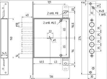Замок Mettem (Меттэм) врезной сувальдный ЗВ8 140.1.1-18 с тягами, 5 кл. - фото 86723