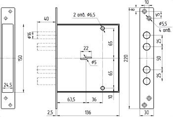 Замок Mettem (Меттэм) врезной сувальдный ЗВ8 165.0.0, 4 кл. (ключ 60 мм) - фото 86731