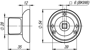Ручка Armadillo (Армадилло) поворотная BKW6.R.LD54 (BKW6) CP-8 хром - фото 86860