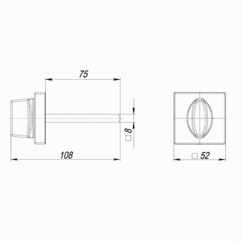 Ручка Armadillo (Армадилло) поворотная BKW8.K.USQ52 (BKW8/USQ) SN-3 матовый никель - фото 87339