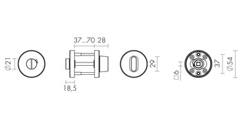 Ручка Fuaro (Фуаро) поворотная BK6.R.DSS201-02 (DSS-02-BK6) INOX 201 BLACK - фото 87398