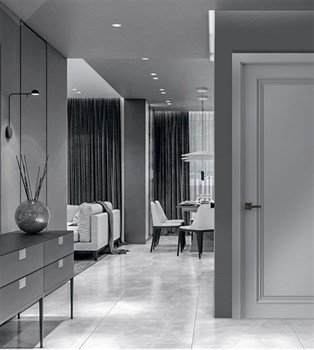 Дверь межкомнатная Бремен 1 эмаль галечный серый - фото 95133